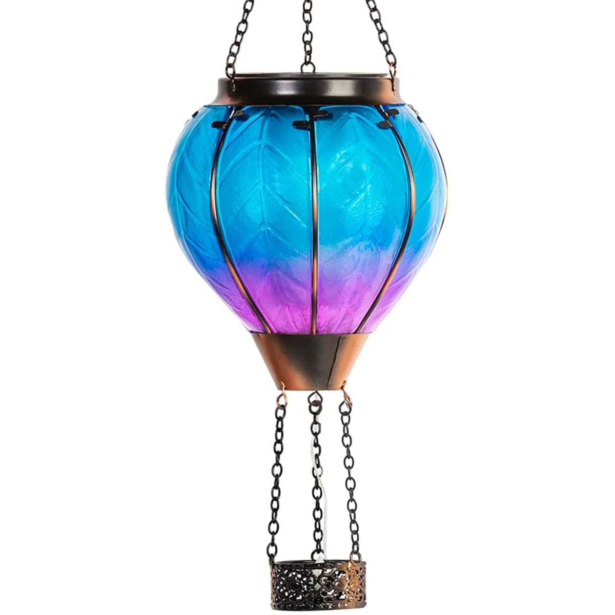 Art & Gift Solar hőlégballon lámpás - Függő napelemes LED lámpák, vízálló hordozható dekoratív - 0
