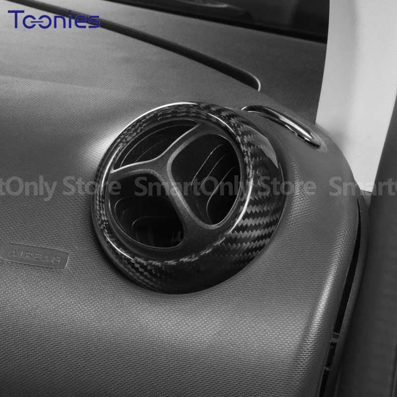 Autó Levegő kimenet Dekoráció módosító fedél Mercedes smart 453 Fortwo Forfour számára Szénszálas belső stílus kiegészítők - 3