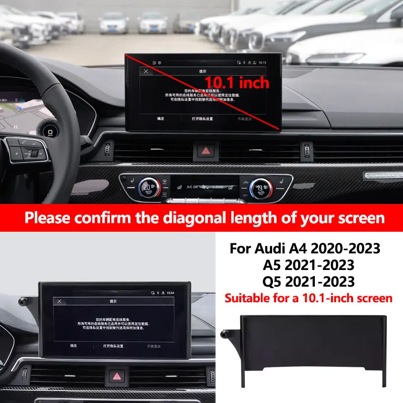  autó mobiltelefon-tartó Audi A4 B9 A5 Q5 speciális multimédiás kijelző konzoljához 360 ° -os forgatás GPS stabil telefontartó - 3