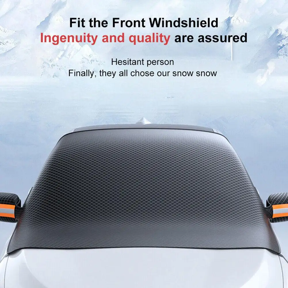  Autó szélvédőfedél hóhoz mágneses rögzítésű autó napernyő szélvédő hótakaró fagyvédő vízálló autó kiegészítők E4T7 - 4