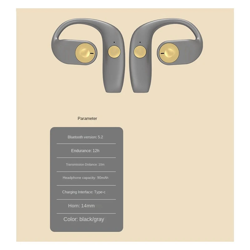 Az új vezeték nélküli Bluetooth fejhallgató lógó fül kiváló minőségű fejhallgató Bluetooth fejhallgató - 4