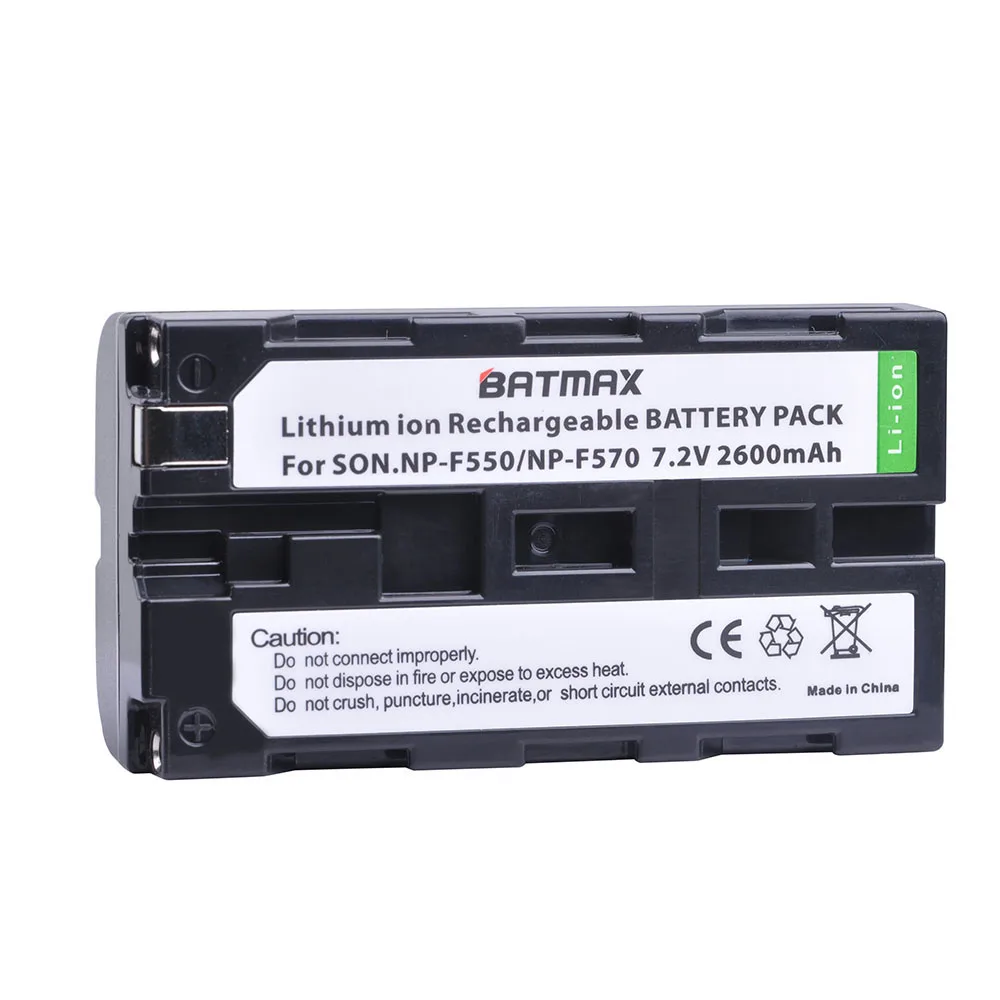 Batmax 4Db NP-F550 NP F550 F570 Batteryakku+LED ultragyors töltő Sony NP-F570 F530 CCD-SC55 CCD-TRV81 DCR-TRV210 MVC-FD81 készülékhez - 2
