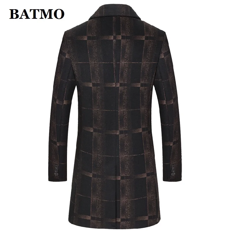 BATMO 2023 új jövevény őszi-téli kockás gyapjú árokkabát férfiak, férfi kabát férfi kabát M8828 - 1
