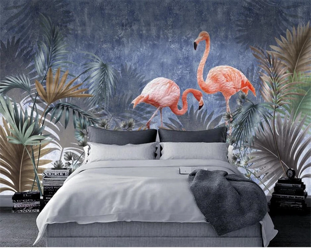 beibehang Egyéni modern északi minimalista flamingó Golden Line TV háttér tapéta fali papírok lakberendezés papír papír peint - 0