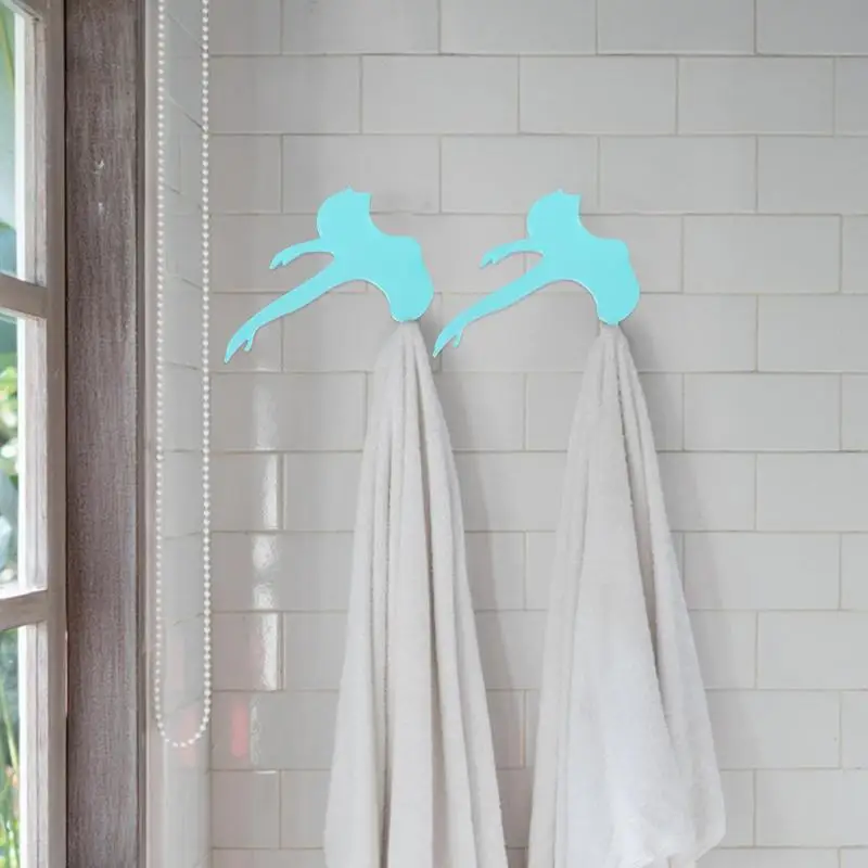 Bejárati kalaptartó Balett kabát Kalap fali akasztó Újrafelhasználható kabáttartó dekoratív és újrafelhasználható köntös hátizsák akasztók a fürdőszobához - 3