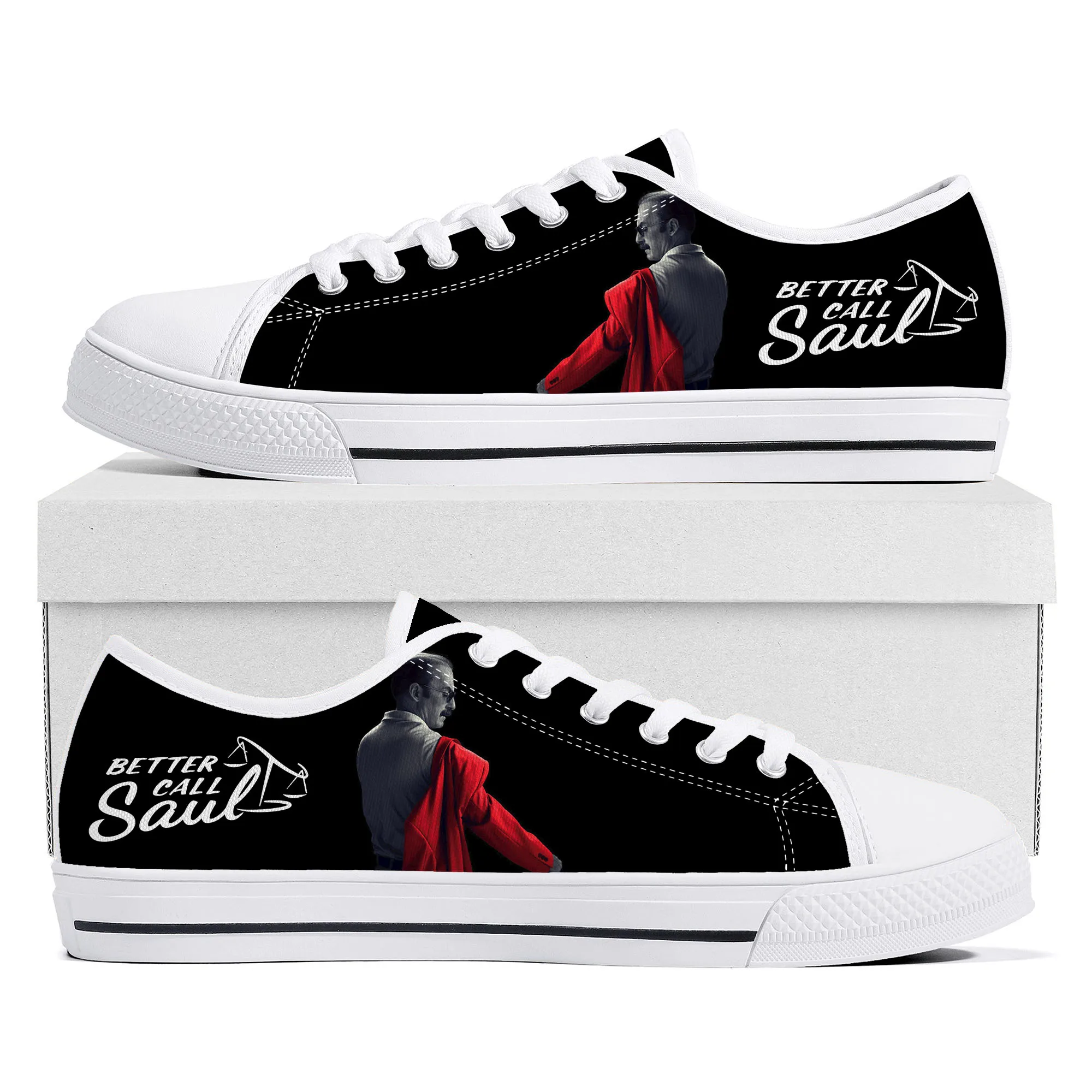 Better Call Saul Vintage alacsony szárú tornacipők Férfi női tinédzser vászon Kiváló minőségű tornacipő alkalmi egyedi cipő Cipő testreszabása - 0