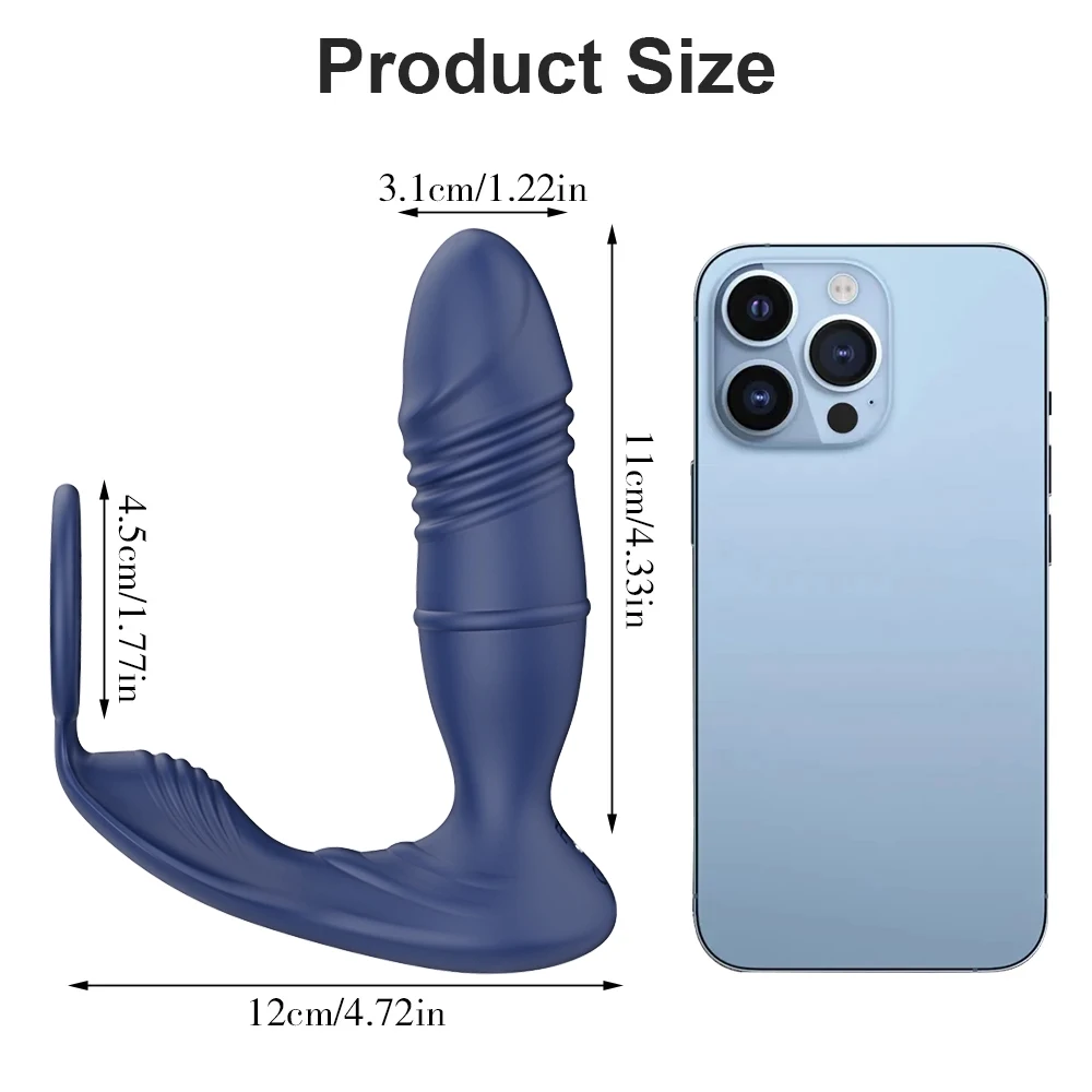 Bluetooth tolóerő prosztata masszírozó APP Control vibrátor teleszkópos prosztata stimulátor férfiak Anális szex játék meleg párok számára - 5