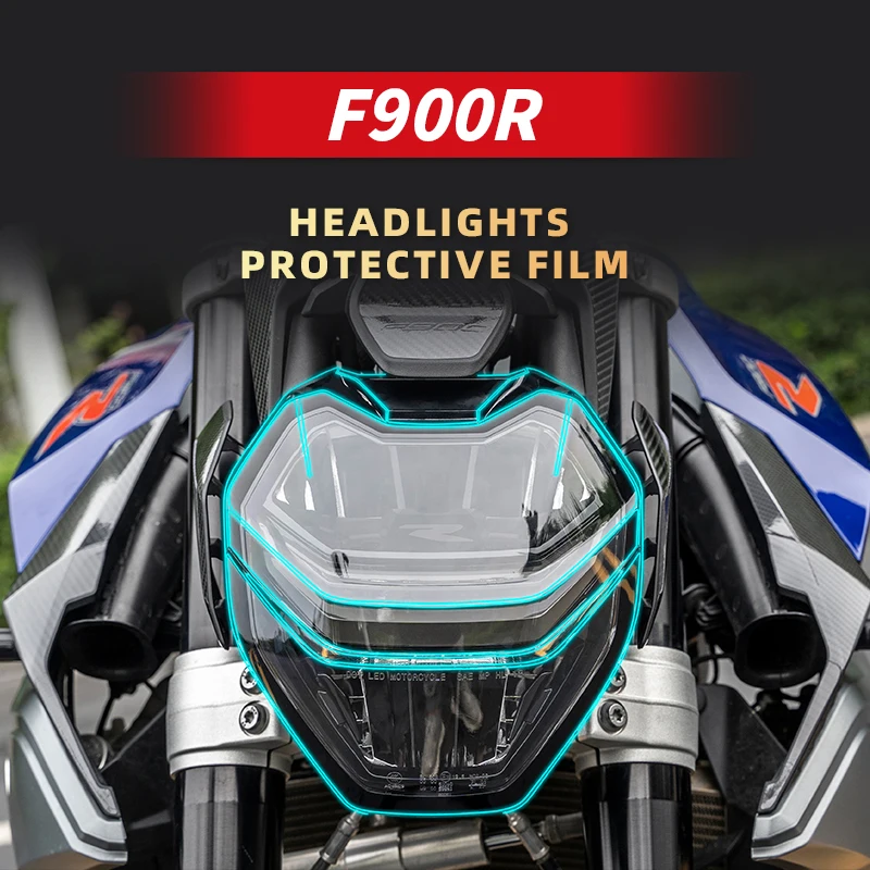 BMW F900R motorkerékpár fényszóró és hátsó lámpa matricák számára Matrica kerékpárja Lámpa kiegészítők átlátszó védőfólia - 1