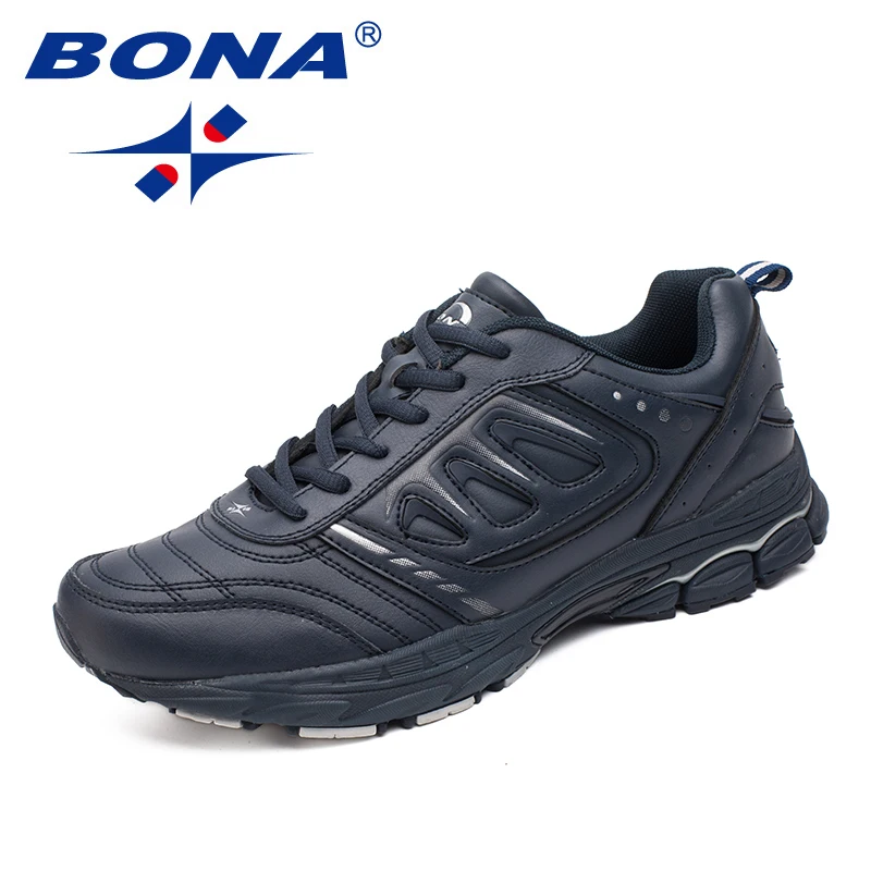 BONA Új stílusú férfi futócipő Ajtónk Kocogás Trekking tornacipők Fűzős sportcipők Kényelmes, könnyű puha ingyenes szállítás - 3