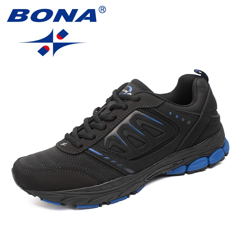 BONA Új stílusú férfi futócipő Ajtónk Kocogás Trekking tornacipők Fűzős sportcipők Kényelmes, könnyű puha ingyenes szállítás - 4
