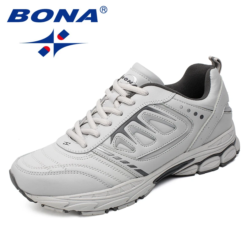 BONA Új stílusú férfi futócipő Ajtónk Kocogás Trekking tornacipők Fűzős sportcipők Kényelmes, könnyű puha ingyenes szállítás - 5