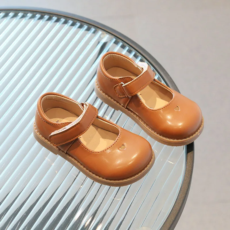 British Kid Leather Shoe2023summer Új Classic Kdi Shoe Fashion Princess Shoe Allmatch Girl Shoe Casual Boy Shoe Mary Janes cipő - 1