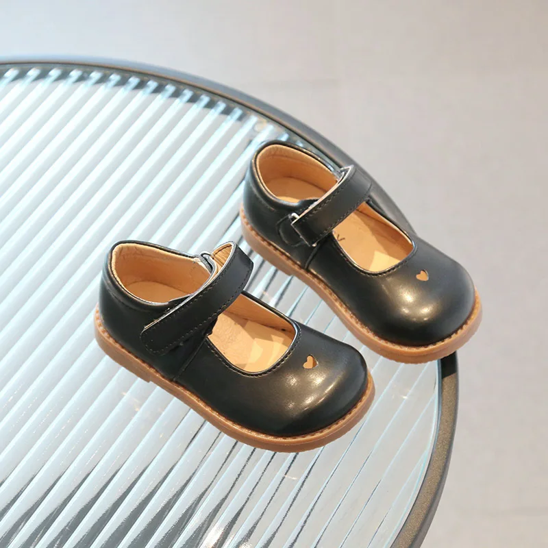 British Kid Leather Shoe2023summer Új Classic Kdi Shoe Fashion Princess Shoe Allmatch Girl Shoe Casual Boy Shoe Mary Janes cipő - 2