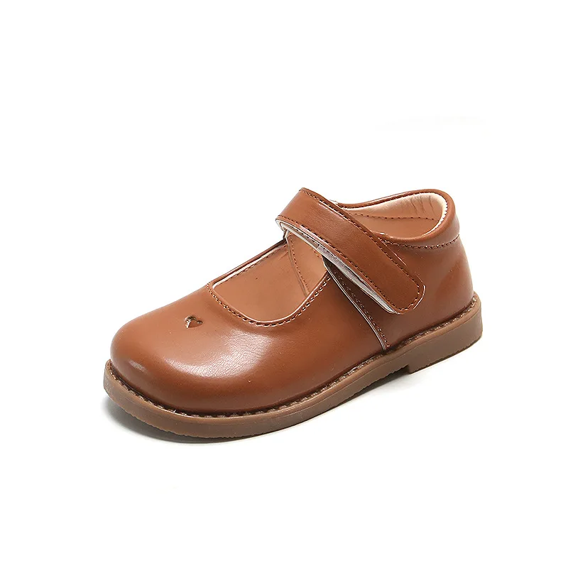 British Kid Leather Shoe2023summer Új Classic Kdi Shoe Fashion Princess Shoe Allmatch Girl Shoe Casual Boy Shoe Mary Janes cipő - 4