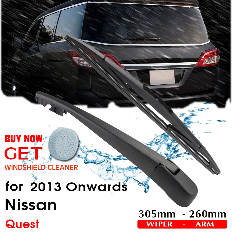 BROSHOO autó hátsó ablaktörlő lapátok hátsó ablaktörlő kar Nissan Quest ferdehátú (2013-) 305mm, szélvédő automatikus stílus - 0