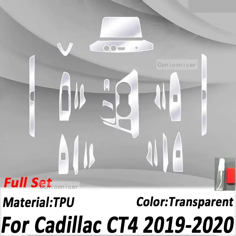 Cadillac CT4 2019 2020 sebességváltó panel műszerfal navigáció Autóipari belső védőfólia TPU karcmentes - 2