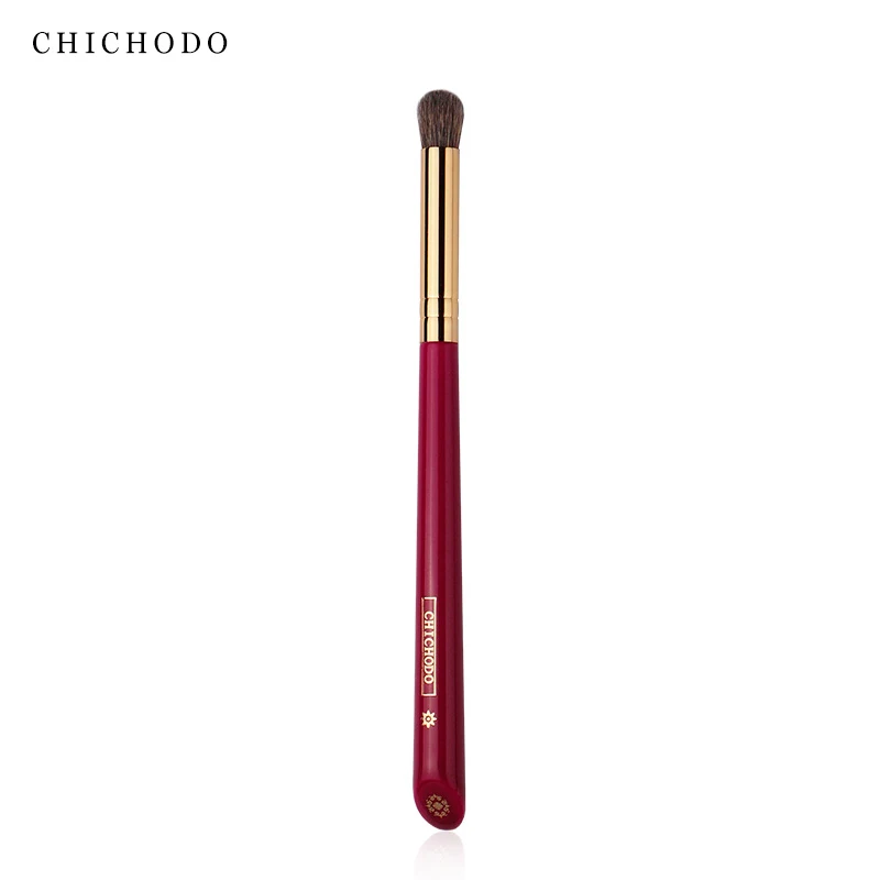CHICHODO Luxus sminkkefe Kerek fejű keverőkefe Kiváló minőségű puha természetes állati szőrkefe -Red Rose sorozat 011 - 0