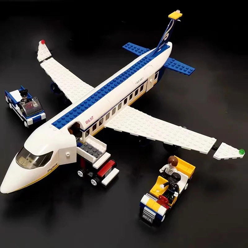 City Plane Nemzetközi Repülőtér Airbus építőelemek Teherszállító utasszállító Orvosi mentőrepülőgép Modell kockakészlet Játékok gyerekeknek - 1