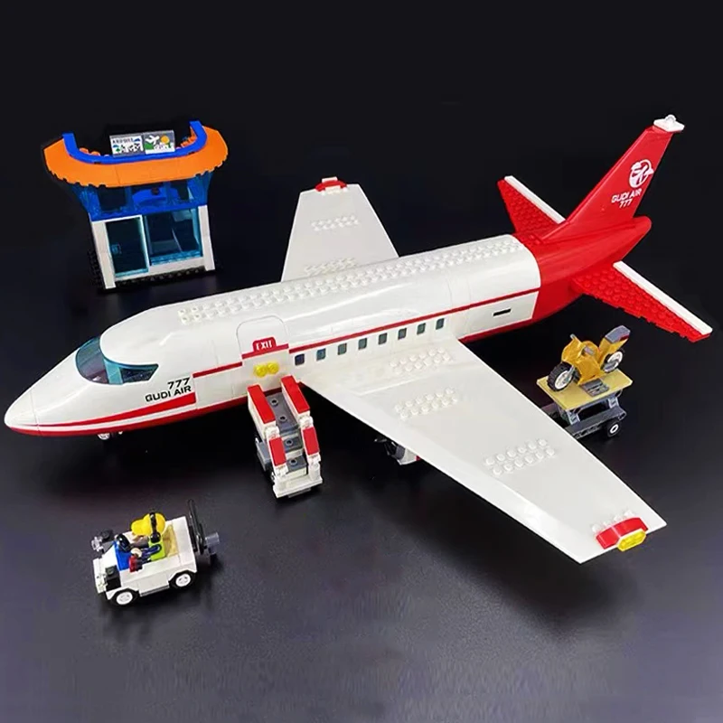 City Plane Nemzetközi Repülőtér Airbus építőelemek Teherszállító utasszállító Orvosi mentőrepülőgép Modell kockakészlet Játékok gyerekeknek - 2