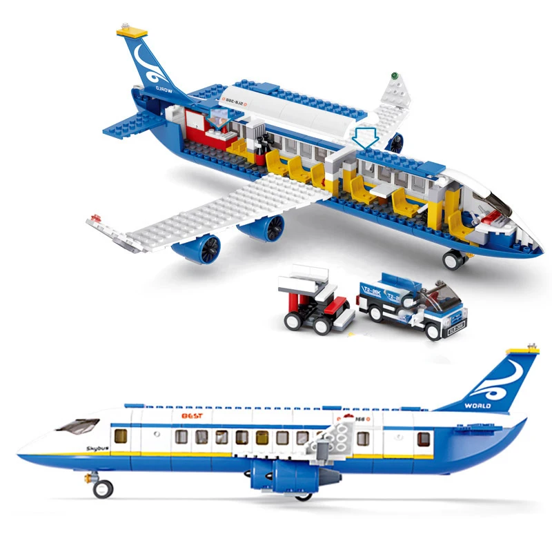 City Plane Nemzetközi Repülőtér Airbus építőelemek Teherszállító utasszállító Orvosi mentőrepülőgép Modell kockakészlet Játékok gyerekeknek - 5