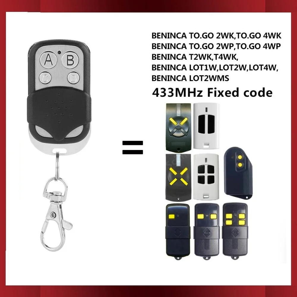 Copy For BENINCA 433MHz garázskapu távirányító klón 433.92MHz fix kódnyitó adó kapu kulcstartó - 0