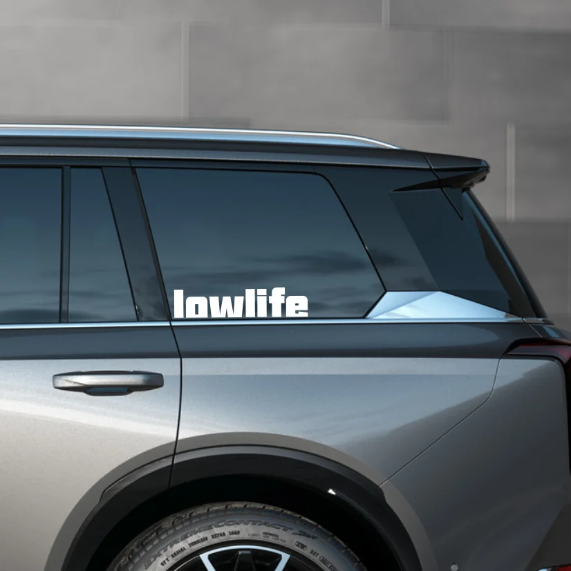 Creative LOW LIFE vinil vízálló autómatrica matrica fekete ezüst Autó stílusú ablakmotor - 5