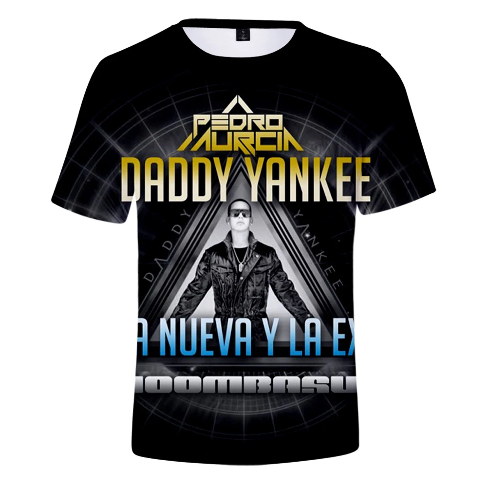 Daddy Yankee 3D mintás póló laza rövid ujjú alkalmi All-match pólók rövid ujjú - 1