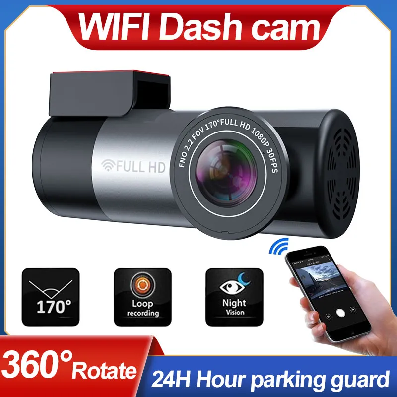  Dash Cam WIFI FULL HD 1080P szuper mini autós kamera DVR vezeték nélküli éjszakai verzió G-szenzoros vezetési felvevő több ország hangjával - 0