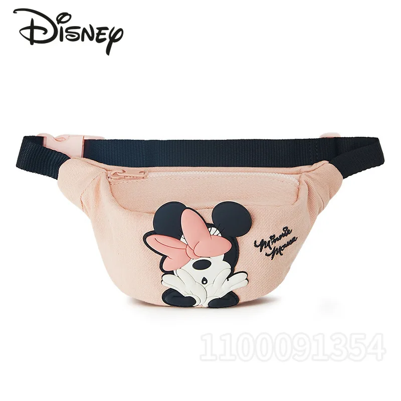 Disney Minnie új lány deréktáska rajzfilm aranyos lányok mellkastáskája Kiváló minőségű luxusmárka 3D divat lányok crossbody táska - 0