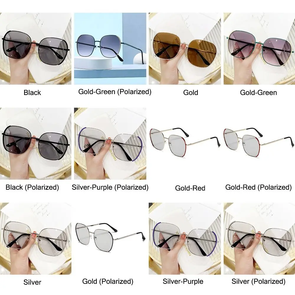 Divat Nők és férfiak Gradiens UV400 árnyalatok Polarizált napszemüvegek Túlméretezett napszemüvegek - 5