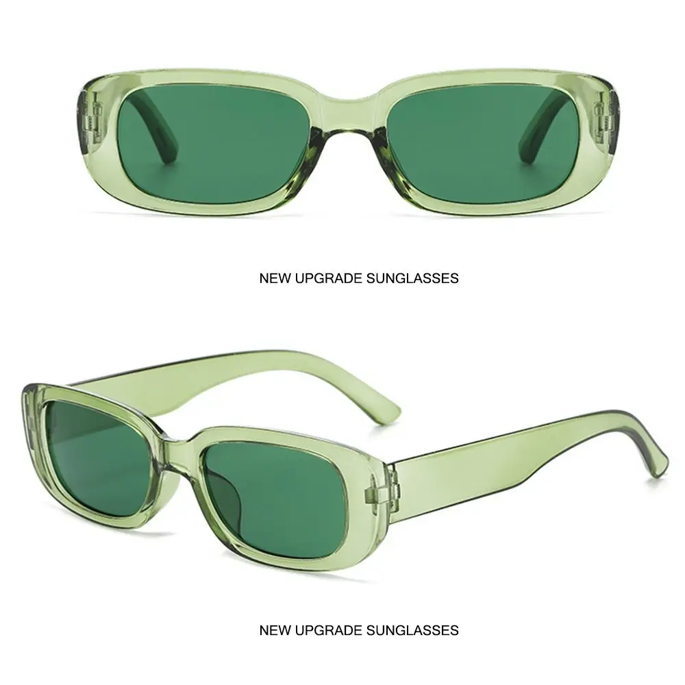 Divatos cukorka színű retro UV400 védelem vintage árnyalatok téglalap alakú napszemüvegek Napszemüvegek nőknek Férfi Y2K napszemüveg - 1