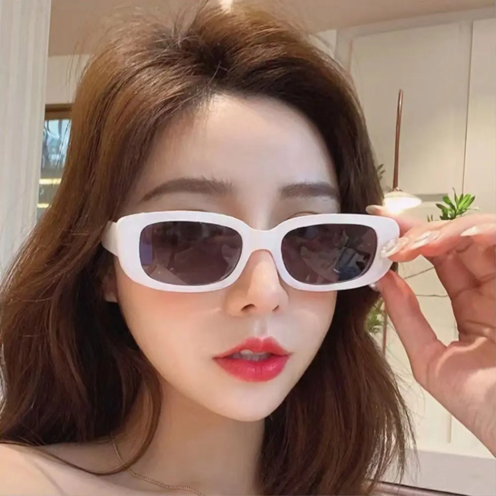 Divatos cukorka színű retro UV400 védelem vintage árnyalatok téglalap alakú napszemüvegek Napszemüvegek nőknek Férfi Y2K napszemüveg - 2