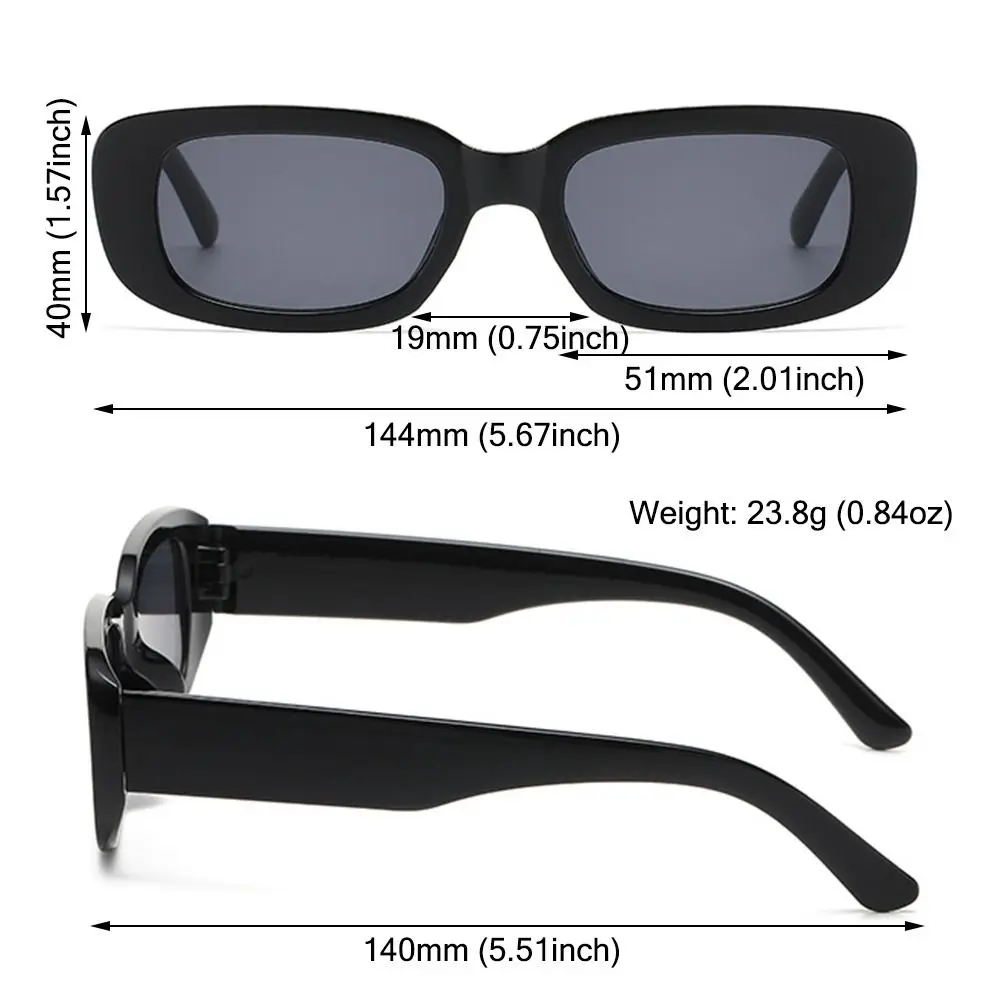 Divatos cukorka színű retro UV400 védelem vintage árnyalatok téglalap alakú napszemüvegek Napszemüvegek nőknek Férfi Y2K napszemüveg - 4