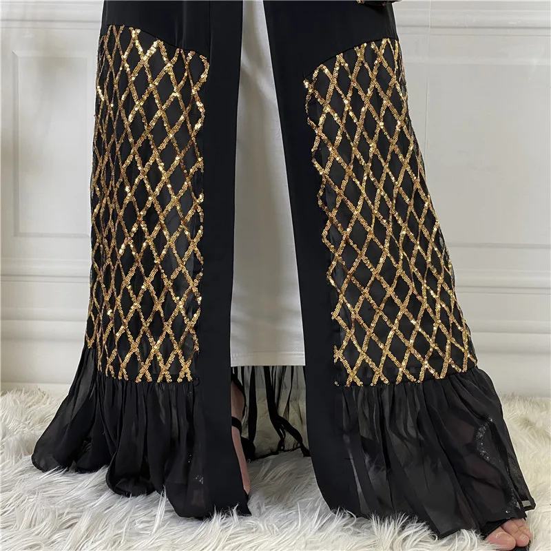 Dubai Abaya Flitterek Hímzés Iszlám ruházat Muszlim afrikai nők Őszi ruha Marokkói Jellaba Maxi köntös Sifonos Cardigan - 4