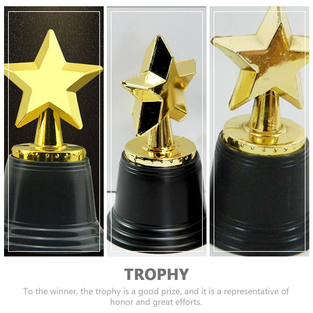 díj Golden Mini Award Trófea díjak Dekor műanyag jutalom díjak Óvodás gyerekek ajándék díjak Trófea fekete talppal - 3