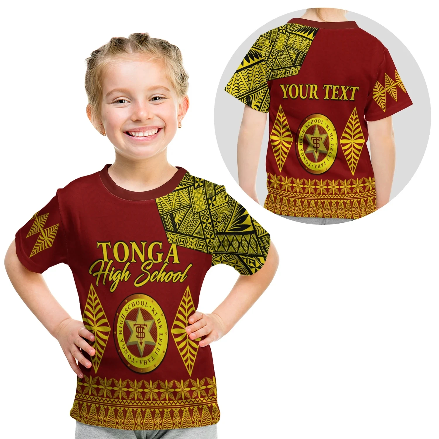 Egyéni személyre szabott tongai póló gyerek tongai minta mix polinéz póló 3D mintás pólók nyári fiú lány túlméretezett felsők - 2