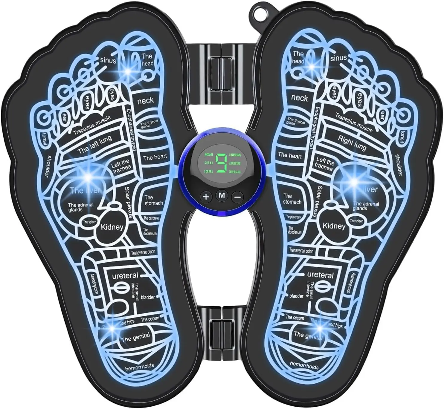 EMS lábmasszírozó USB újratölthető összecsukható hordozható lábmasszírozók Pad enyhíti a fájdalmat javítja a vérkeringést Izomstimulátor - 0