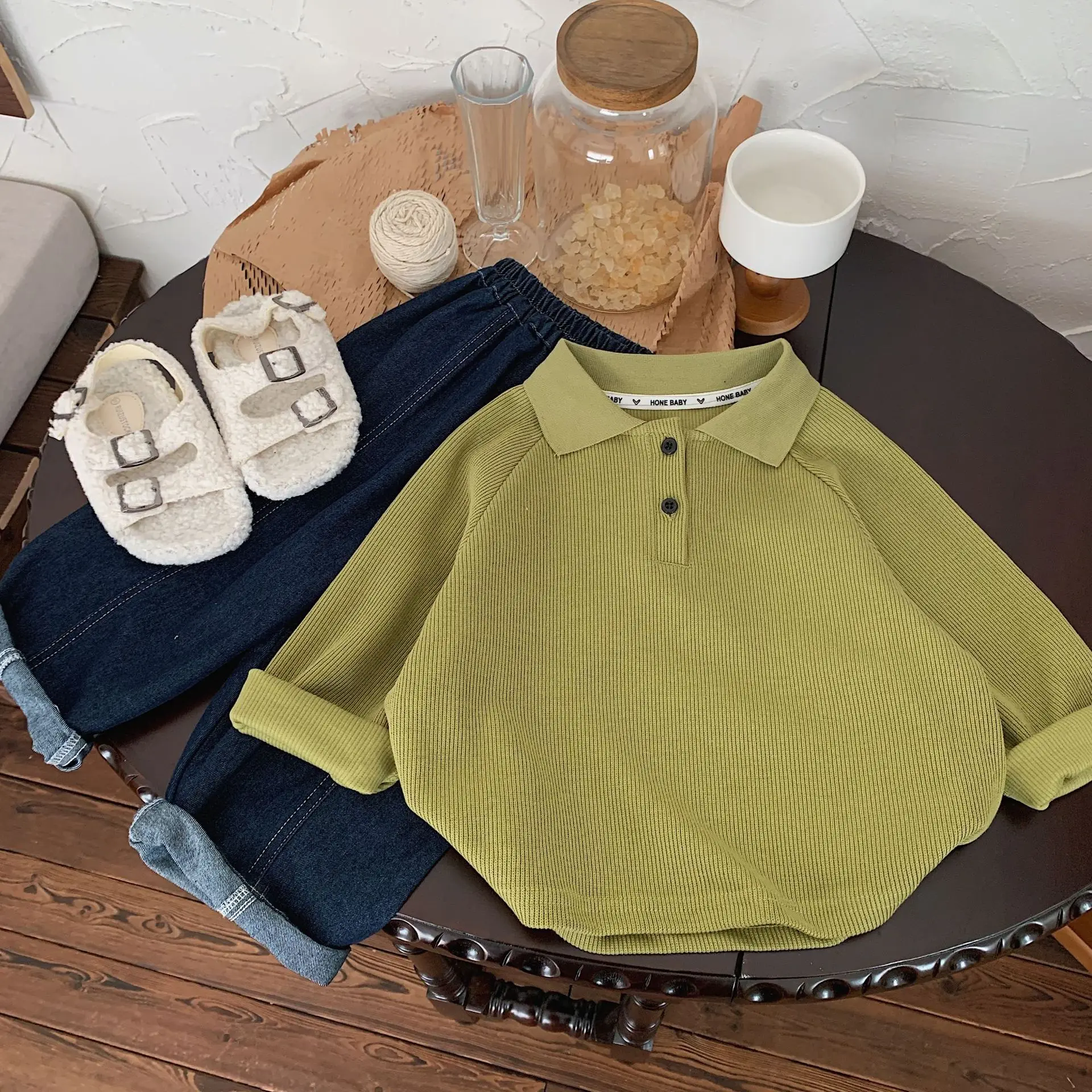Fehér zöld 2024 Új őszi kapucnis pulóver fiú baba gyerekek kötött Top Fashion alkalmi pulóver 2 3 4 5 6 7 8 9 10 éves pulóverek - 1
