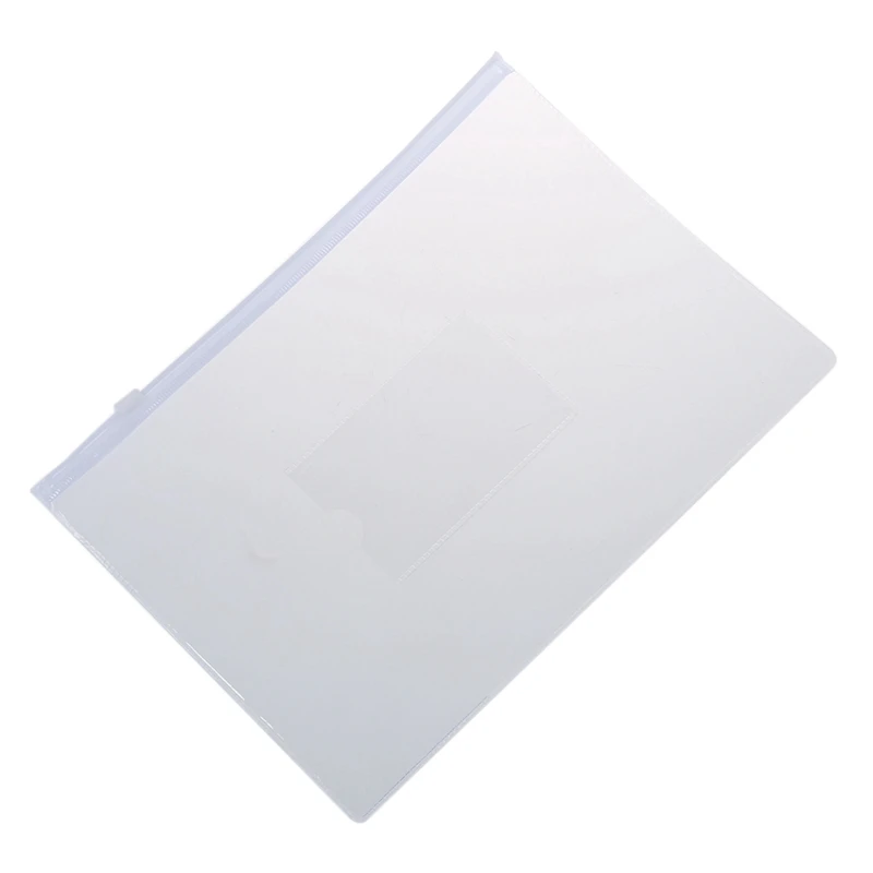 fehér Átlátszó méret A5 Papírcsúszka Cipzáras lezárás Mappák Fájlok Táskák 60 db - 3