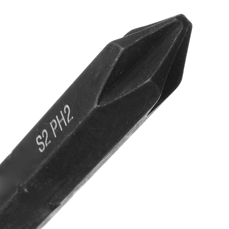 Fekete 8mm ötvözött acél csavaros ütőbit erős mágneses bit kopásálló PH1 PH2 PH3 3 részes készlet szerszámok 40JA - 2