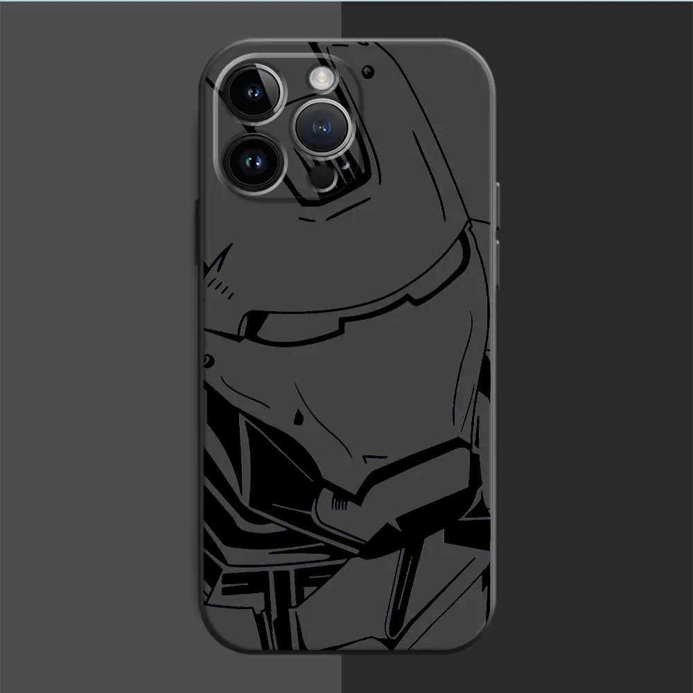Fekete puha páncéltok iPhone 12 Mini 11 Pro XR 7 6s 8 XS X 14 15 Plus 13 Pro Max SE borítóhoz Marvel Bosszúállók képregények Pókember - 4