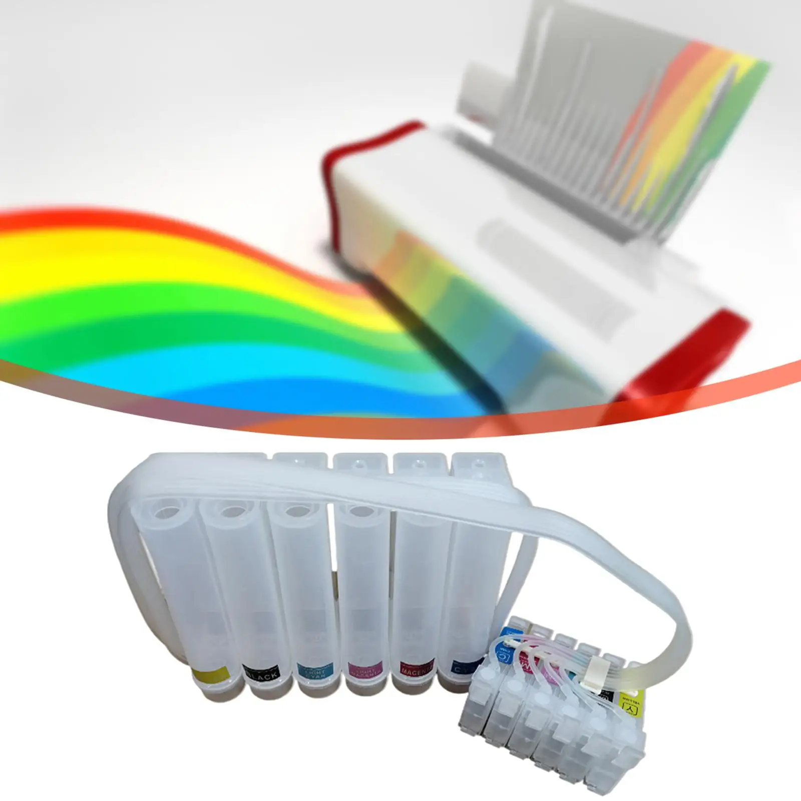 Folyamatos tintaellátó készletek Professional 6 szín 80ml csere újratölthető utántöltő készletek Ciss DIY tintanyomtató tartozék nélkül - 4