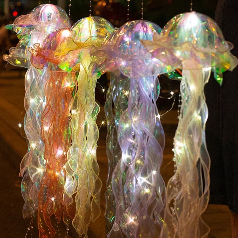 Forró 1/2/4/5db Kreatív medúza lámpa Medúza Függő dekoráció Szélharangjáték Függő Lante - 0