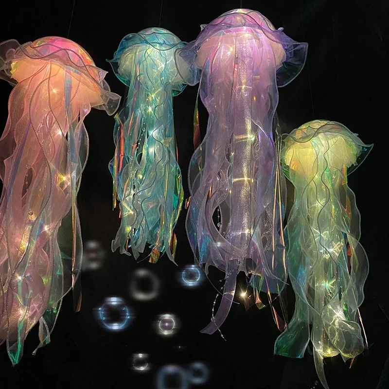 Forró 1/2/4/5db Kreatív medúza lámpa Medúza Függő dekoráció Szélharangjáték Függő Lante - 3