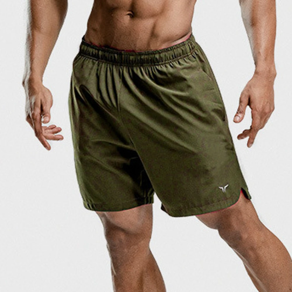 Férfi edzés Fitness rövidnadrág Légáteresztő Jogger rövidnadrág Edzőtermek Testépítés Gyors száraz Szabadidő Futónadrág Férfi sötétzöld színű - 2