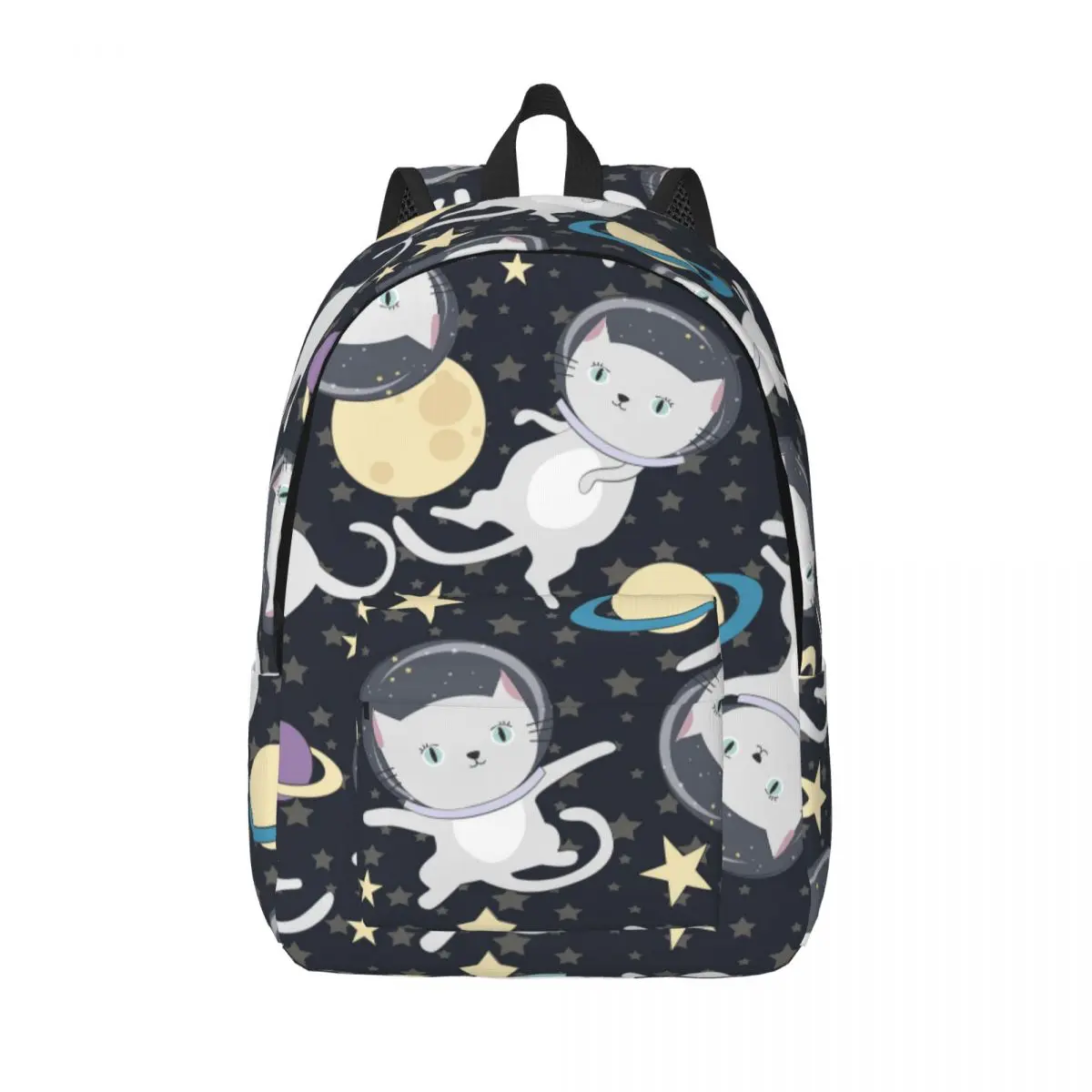 Férfi női hátizsák Nagy kapacitású iskolai hátizsák diák szórakoztató macska űrhajósnak az űrben Iskolatáska - 0
