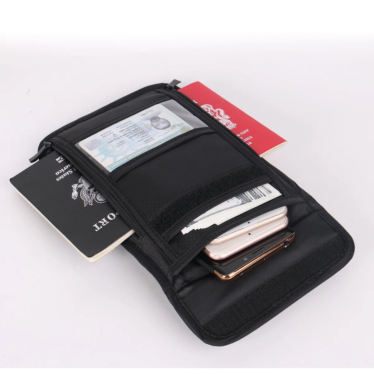 Férfi Női Sport Futás Utazás Lopásgátló pénztárca RFID Multifunkcionális vízálló átlátszó útlevéltáska Üzleti utazótáska - 2