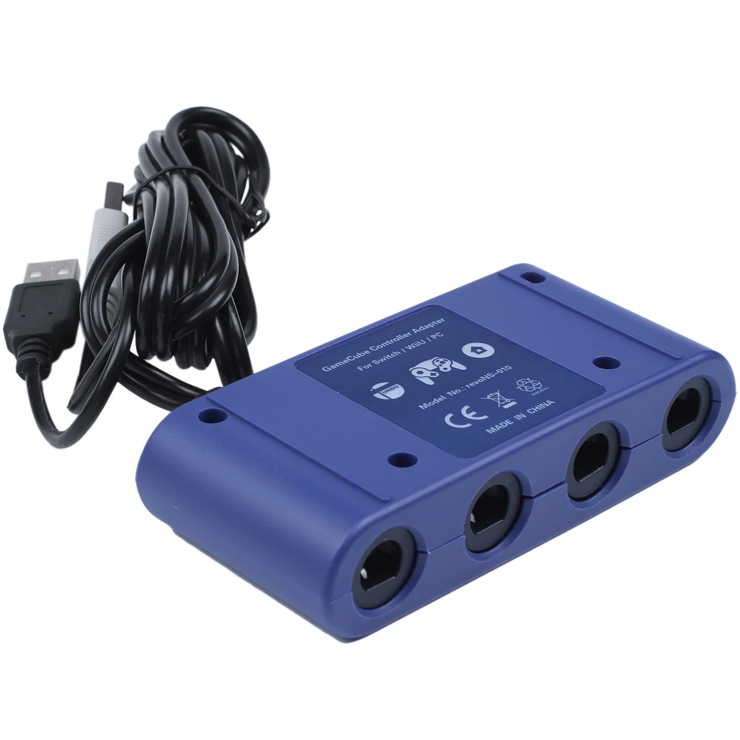 Gamecube vezérlő adapterhez Nintendo Switch Wii U PC 4 portokhoz Turbo és Home gomb móddal Nincs illesztőprogram - 1