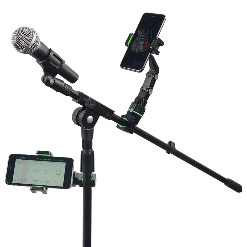 gitár telefontartó mikrofonállványhoz, zeneállványhoz Telefontartó - 360°-ban forgatható mikrofon telefonállvány - 3