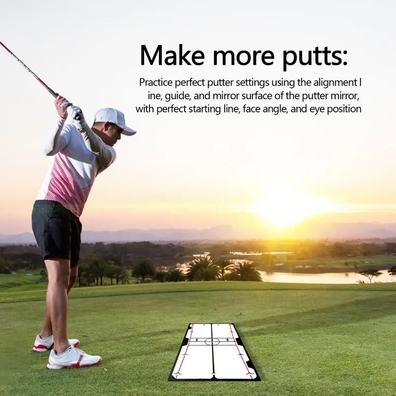 Golf szabadalmaztatott Tükör edzés Elhelyezési segédeszközök Golfedző eszköz Swing képzési segédeszközök Gyakorlat Edző elhelyezése kezdőknek - 1